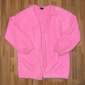 Fuzzy Pink Cardigan